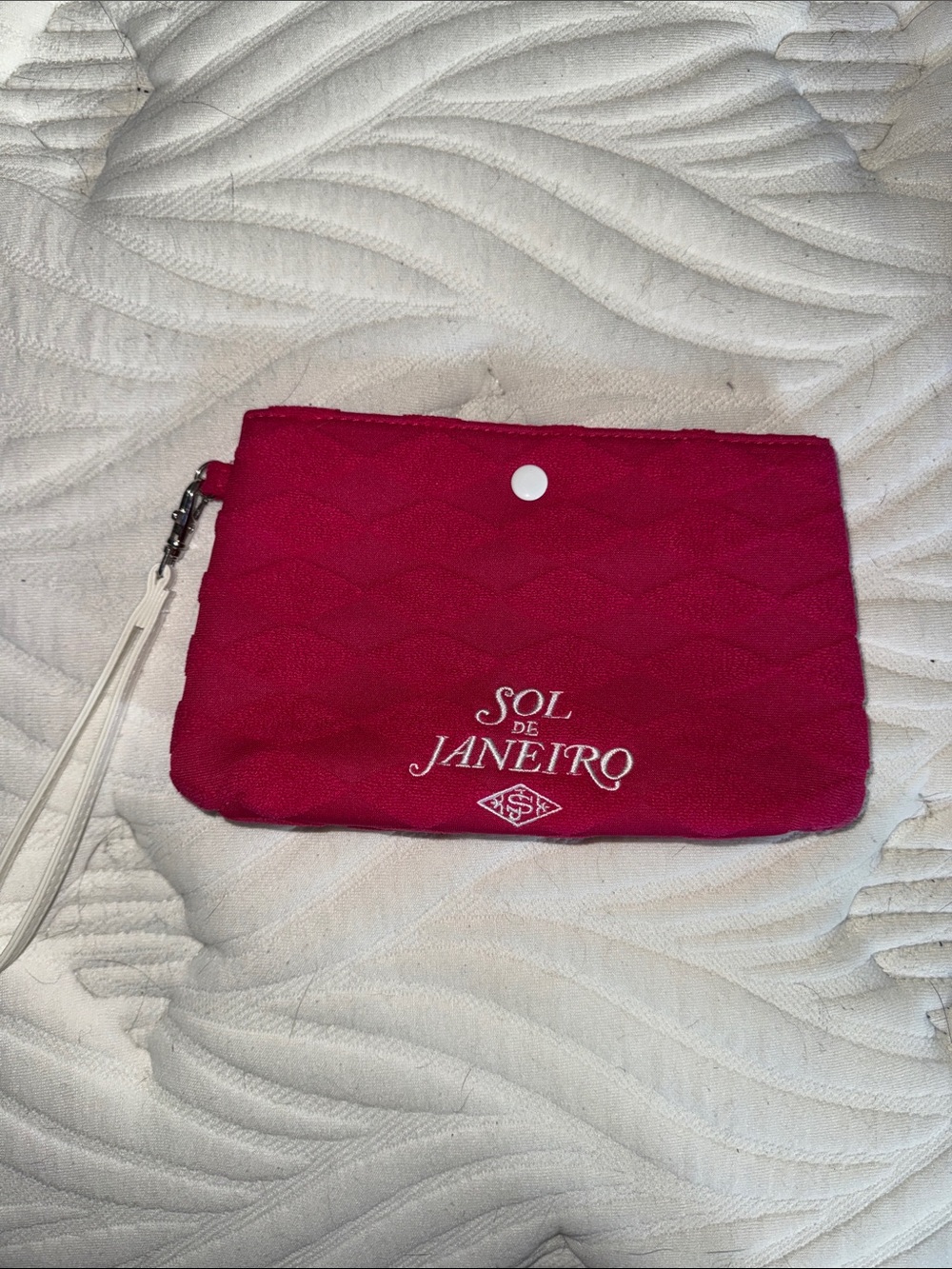 Sol de Janeiro Vibrant Pink Quilted Wristlet Pouch